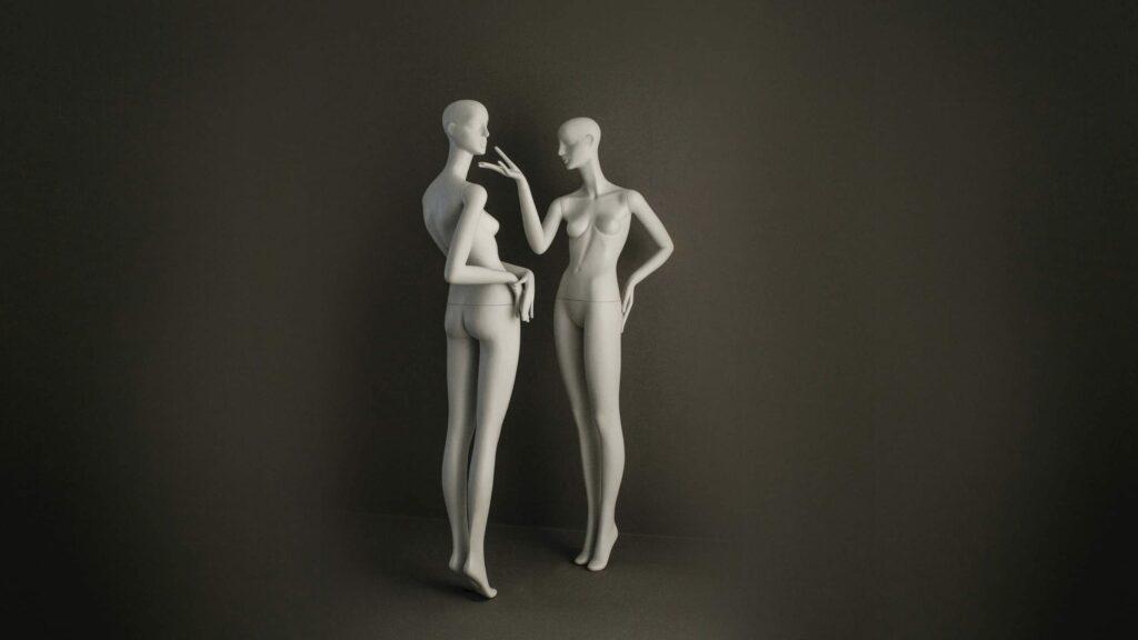aloof female mannequins