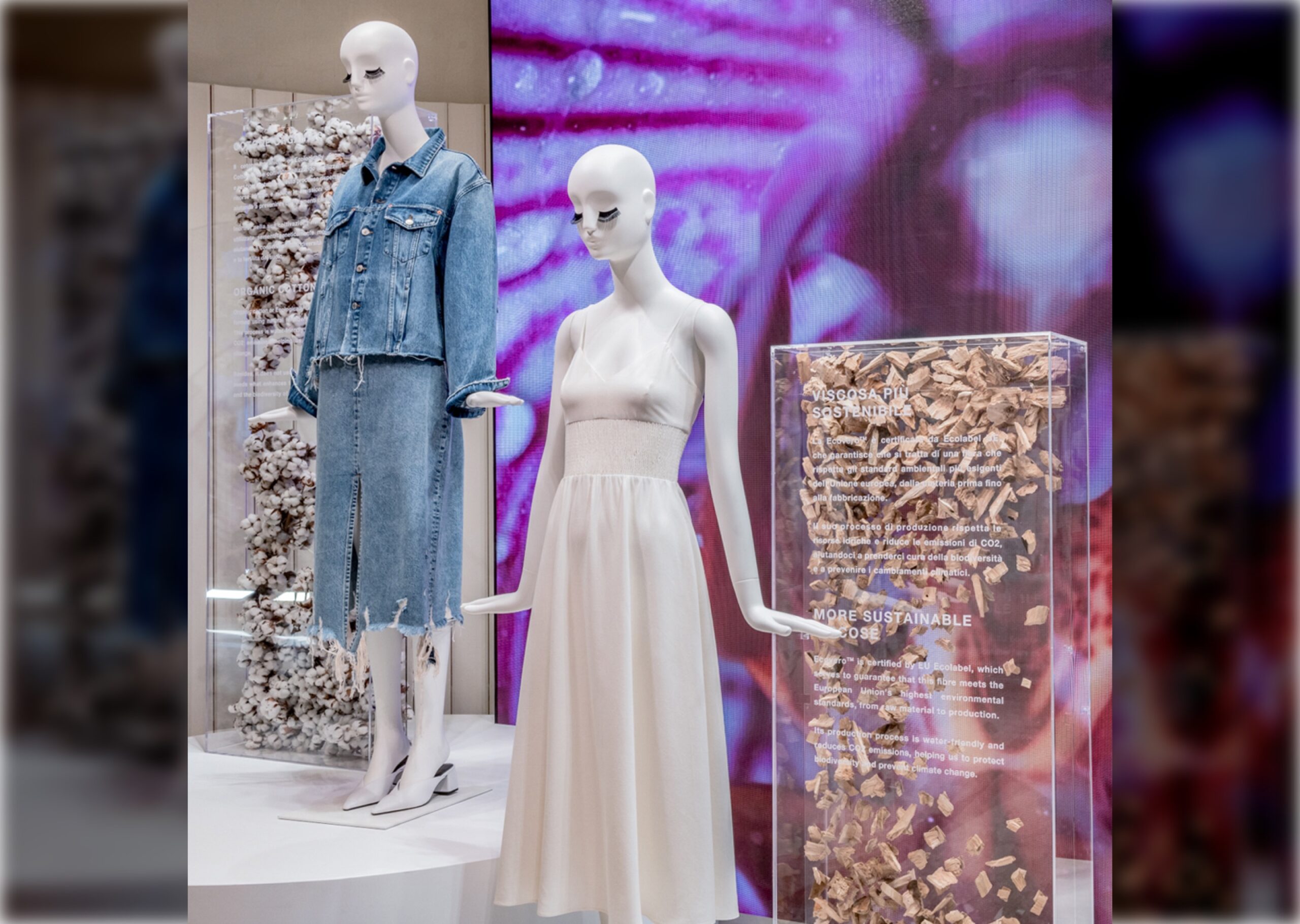 BNatural sustainable Mannequins for Zara Milan Design Week