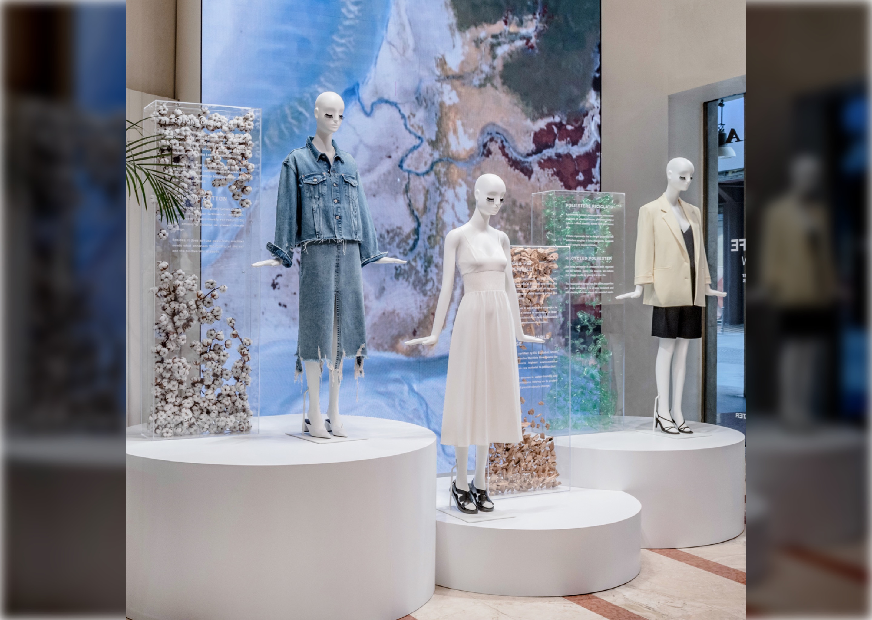 BNatural sustainable Mannequins for Zara Milan Design Week