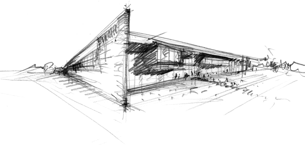 Sketch of the Bonaveri Factory in Cento