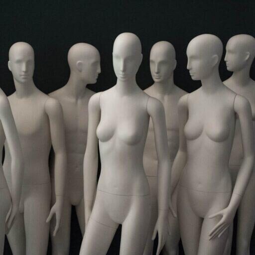 A group of Schl&auml;ppi female and male mannequins