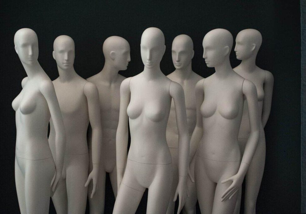 A group of Schläppi female and male mannequins