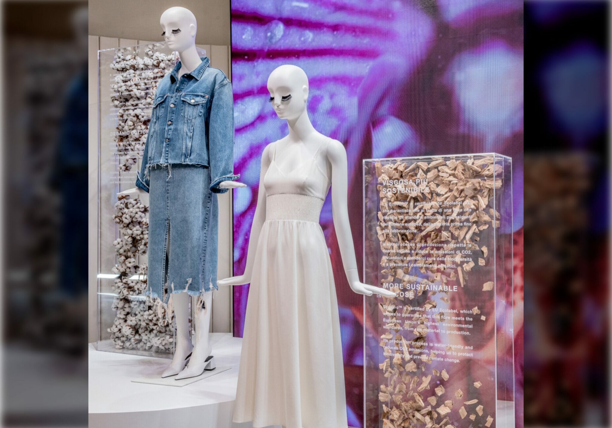 BNatural sustainable Mannequins for Zara Milan Design Week