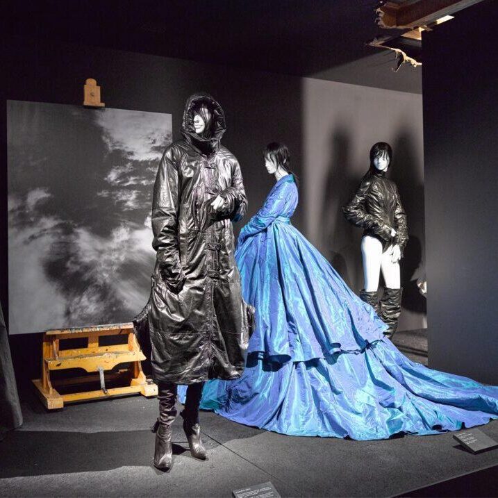 a display olivier theyskens garments on bonaveri mannequins