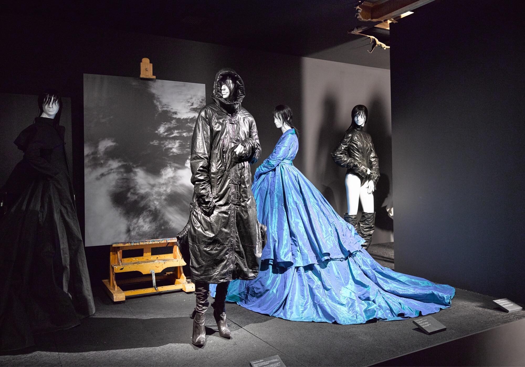 a display olivier theyskens garments on bonaveri mannequins