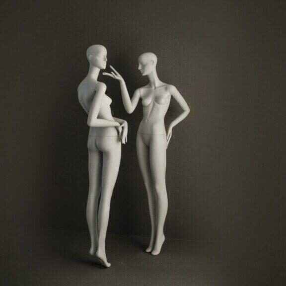 aloof female mannequins