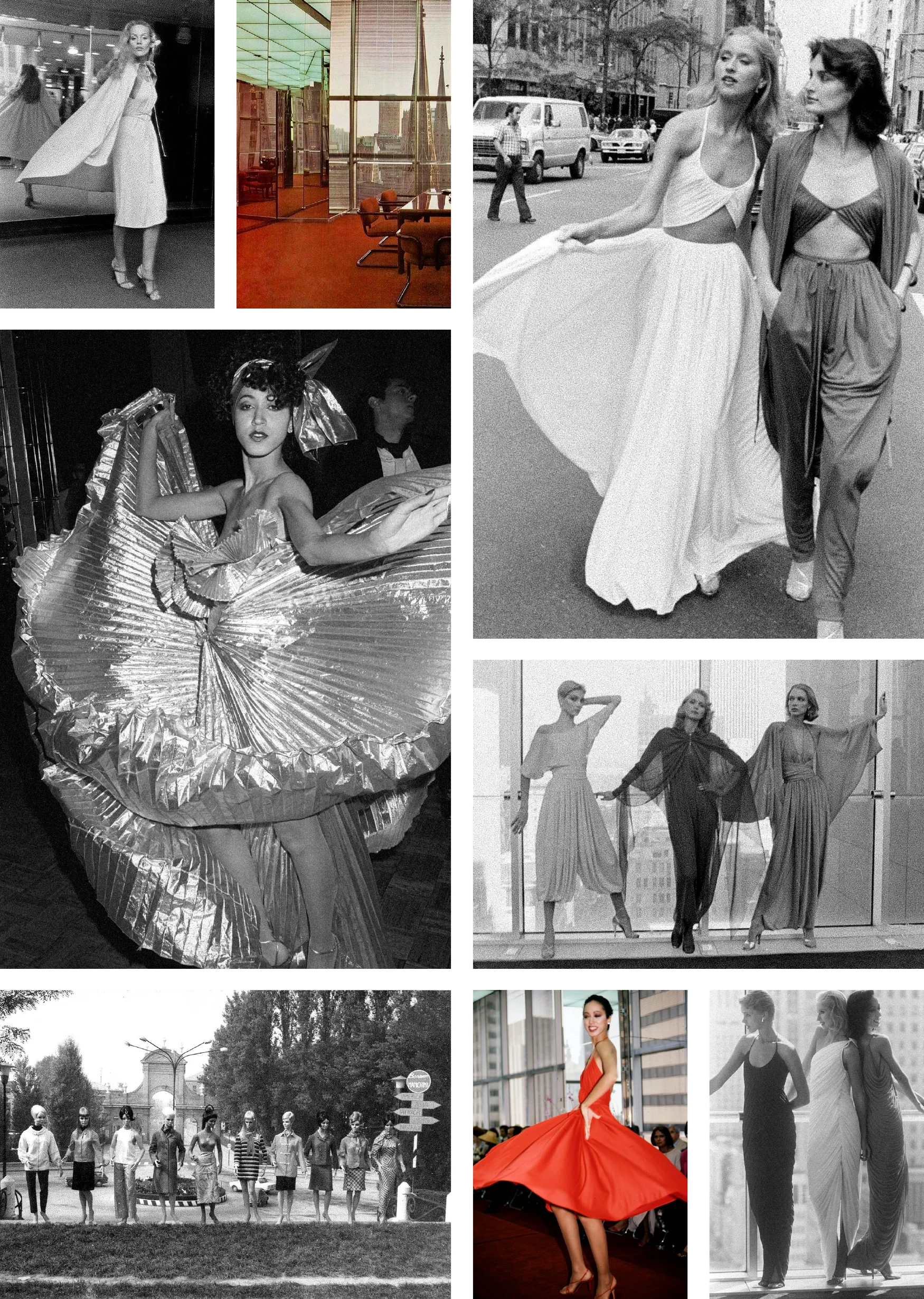 Archive photographs of Halston, Studio 54, Jerry Hall and Pat Cleveland from the 1970s